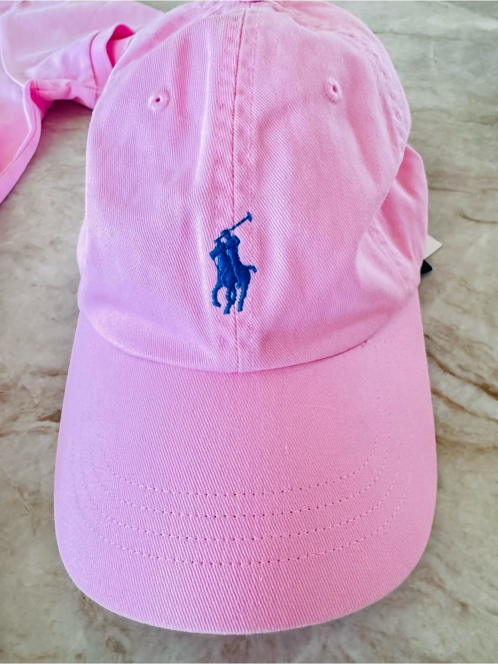 NWT Polo Ralph Lauren Pink Baseball Cap Hat Blue Pony Adjustable Cotton OS